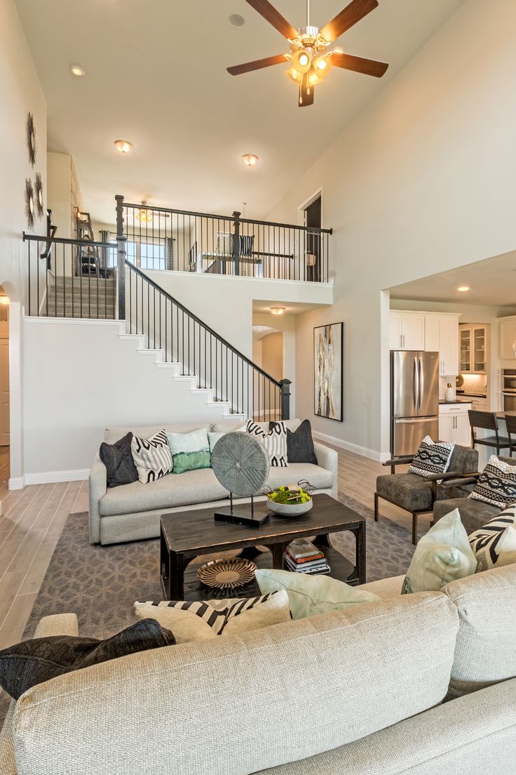 Open-concept interior with new staircase from a second-storey addition in Scarborough